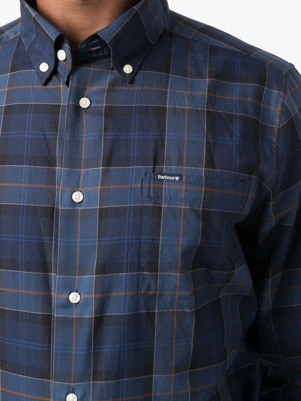 tartan-print button-up shirt - 5