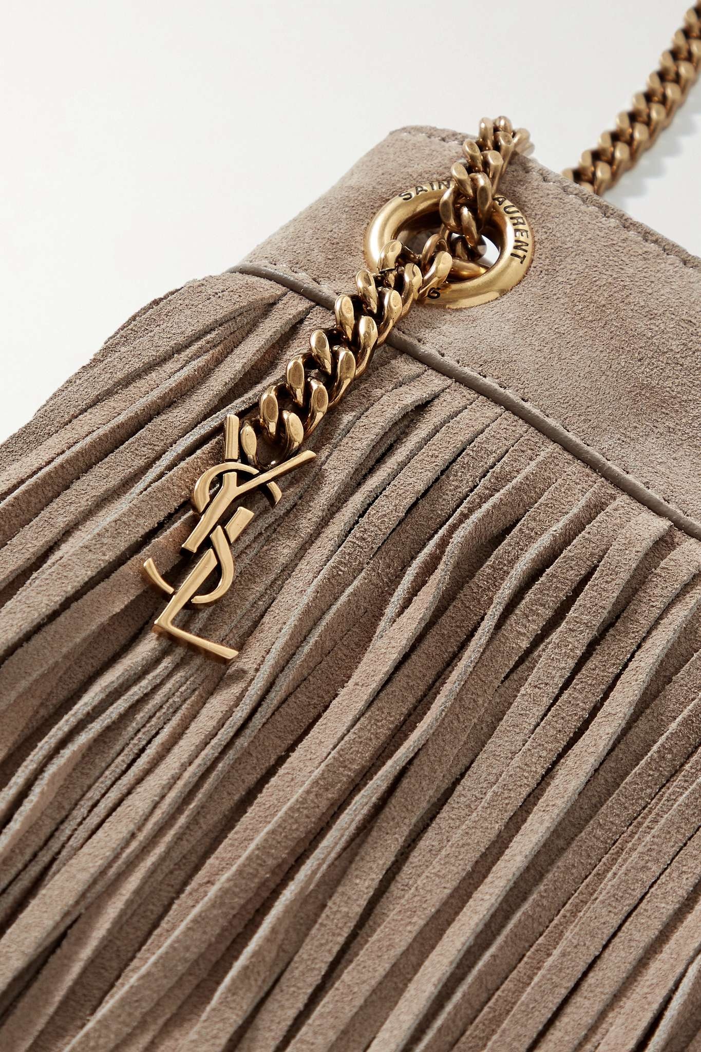 Grace fringed suede shoulder bag - 4