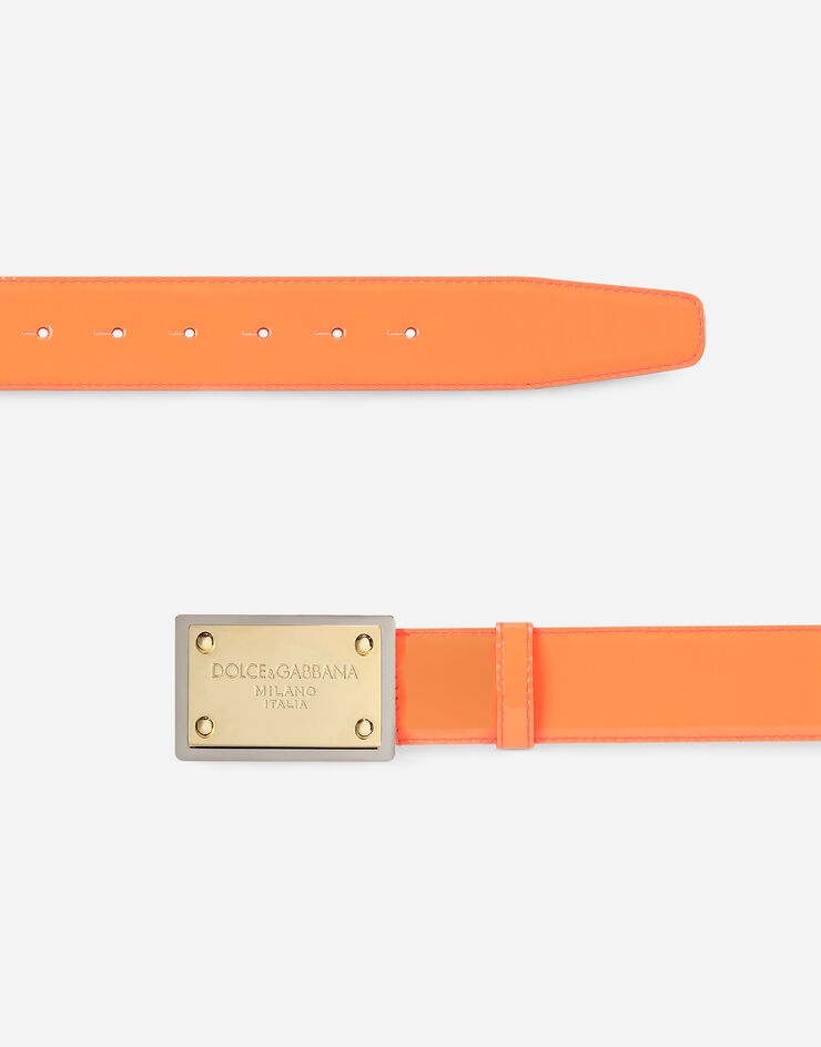 Neon patent leather belt - 2