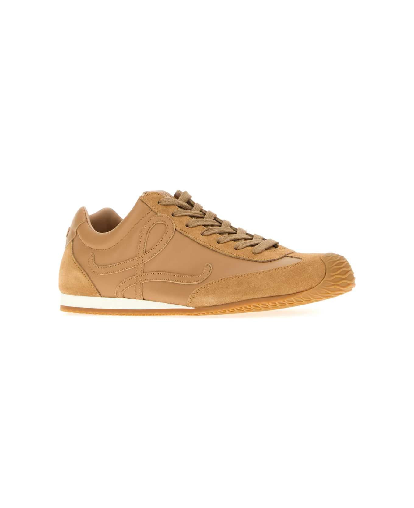 Camel Leather Ballet Runner 2.0 Sneakers - 2