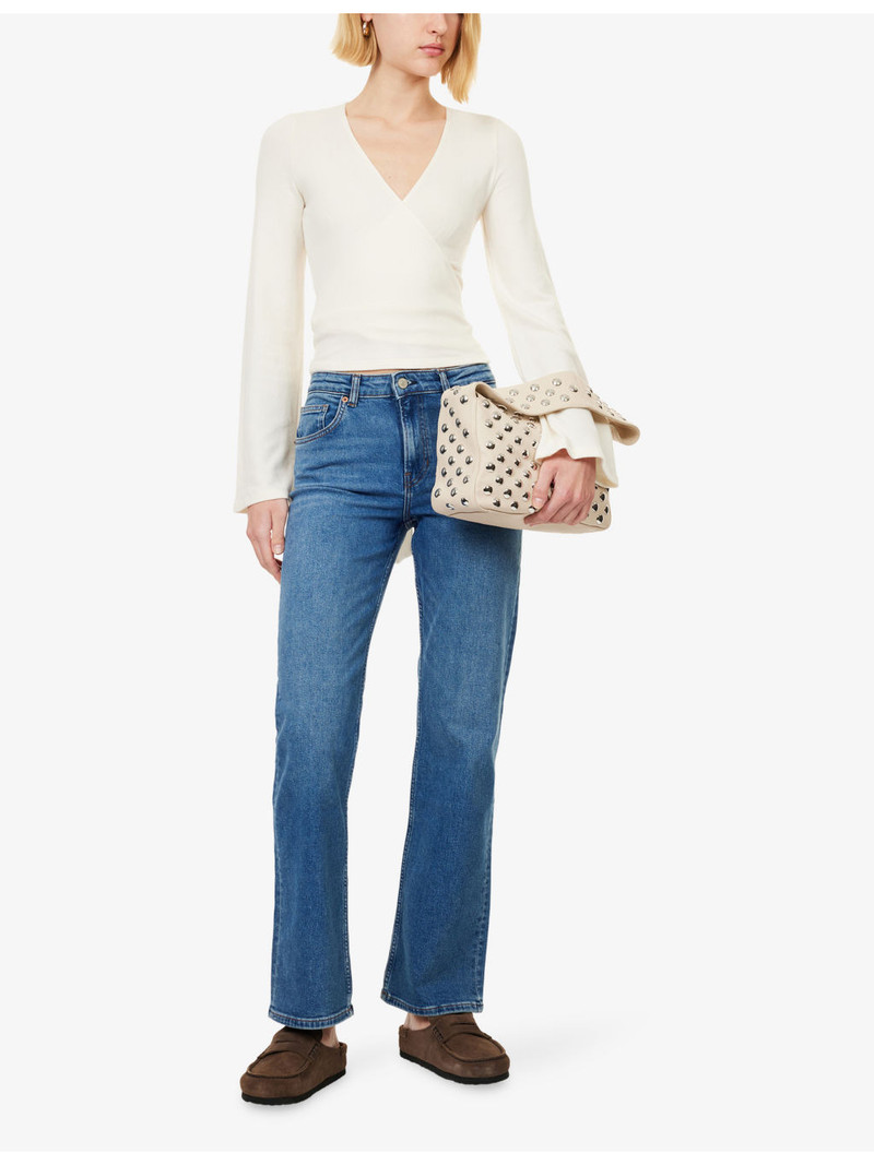 Reformation Kylen Wrap-Front Knitted Top outlook