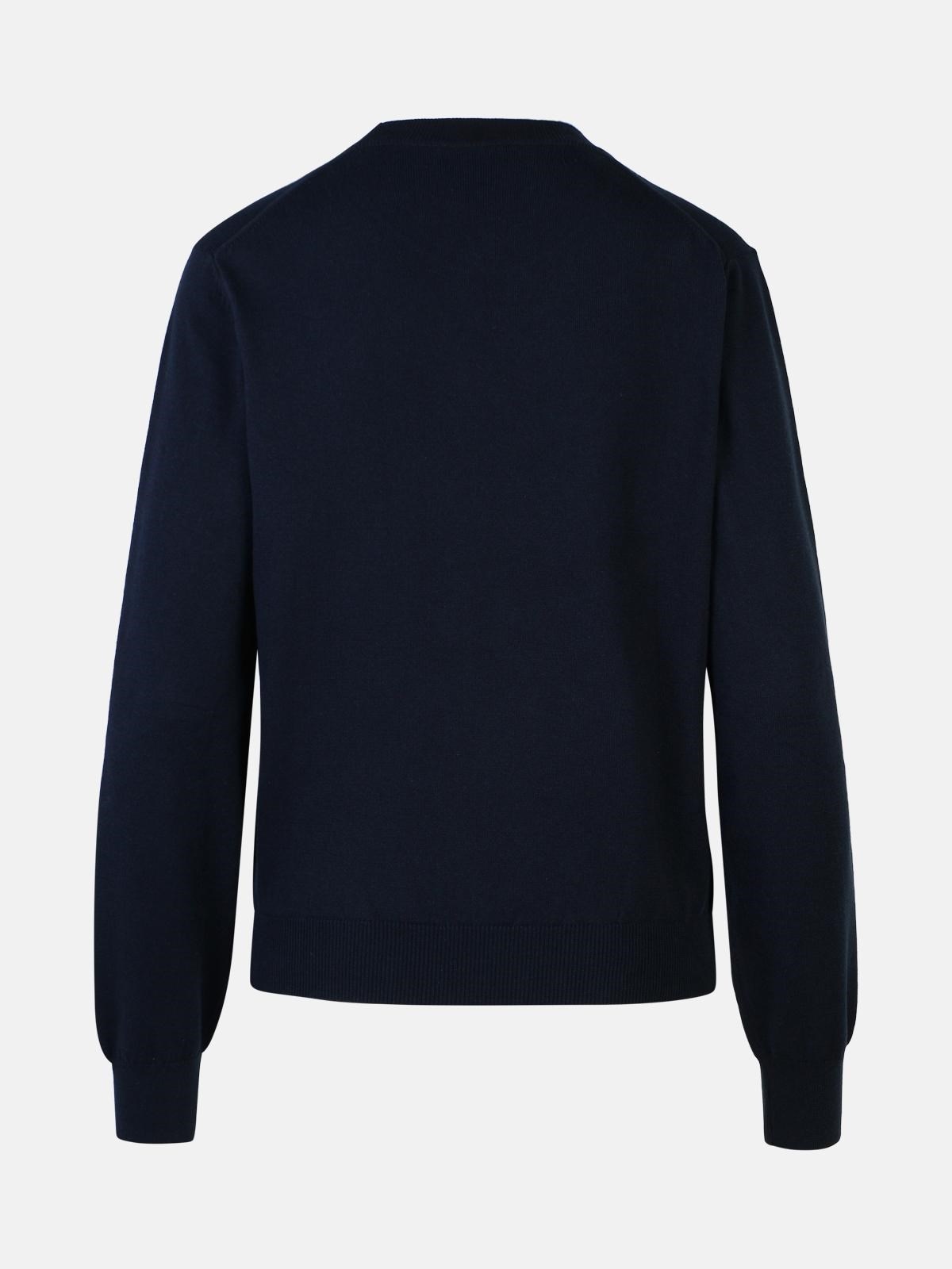 'VICTORIA' NAVY BLUE COTTON SWEATER - 3