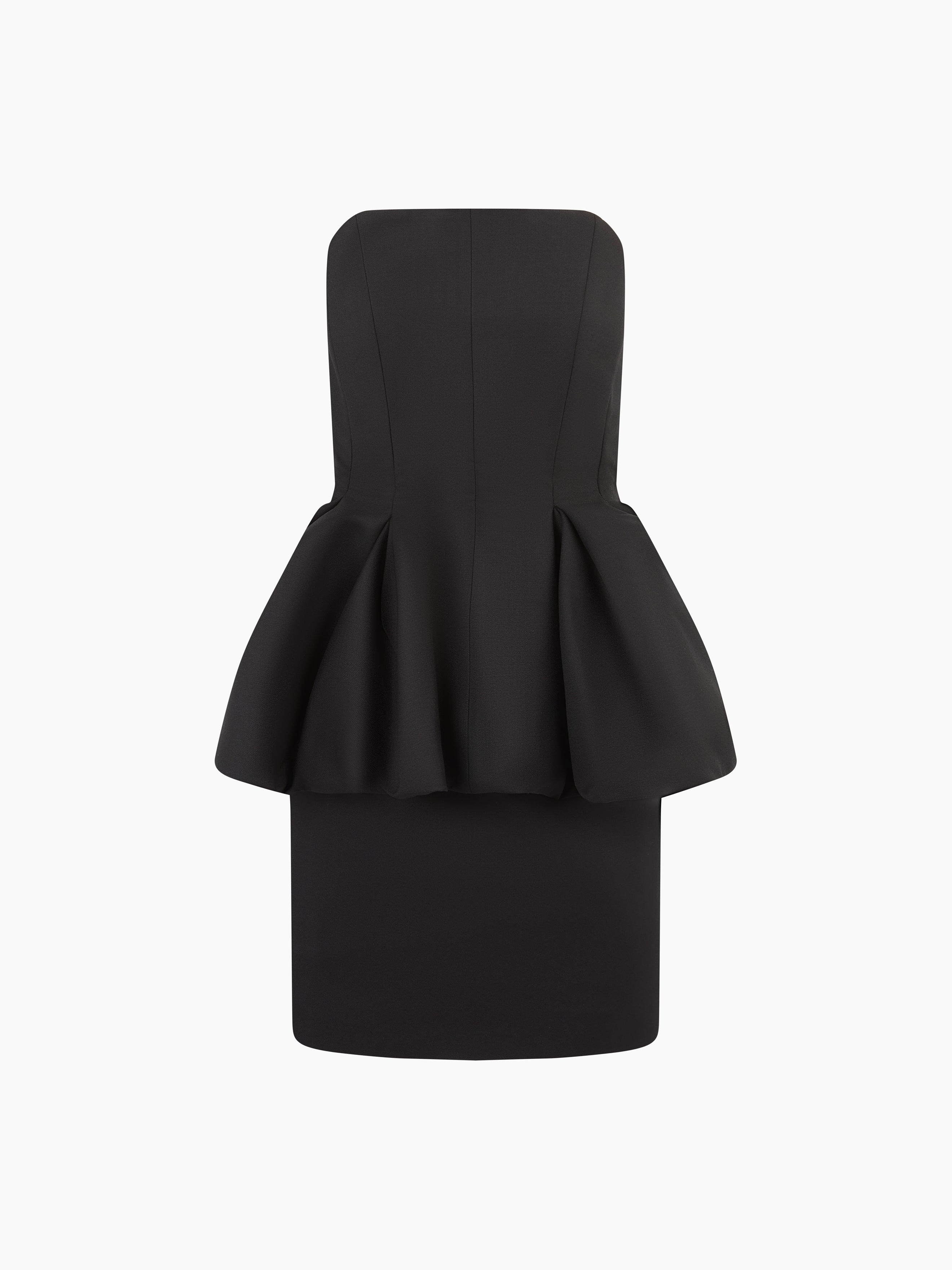 BUSTIER MINI-DRESS WITH PEPLUM - 5