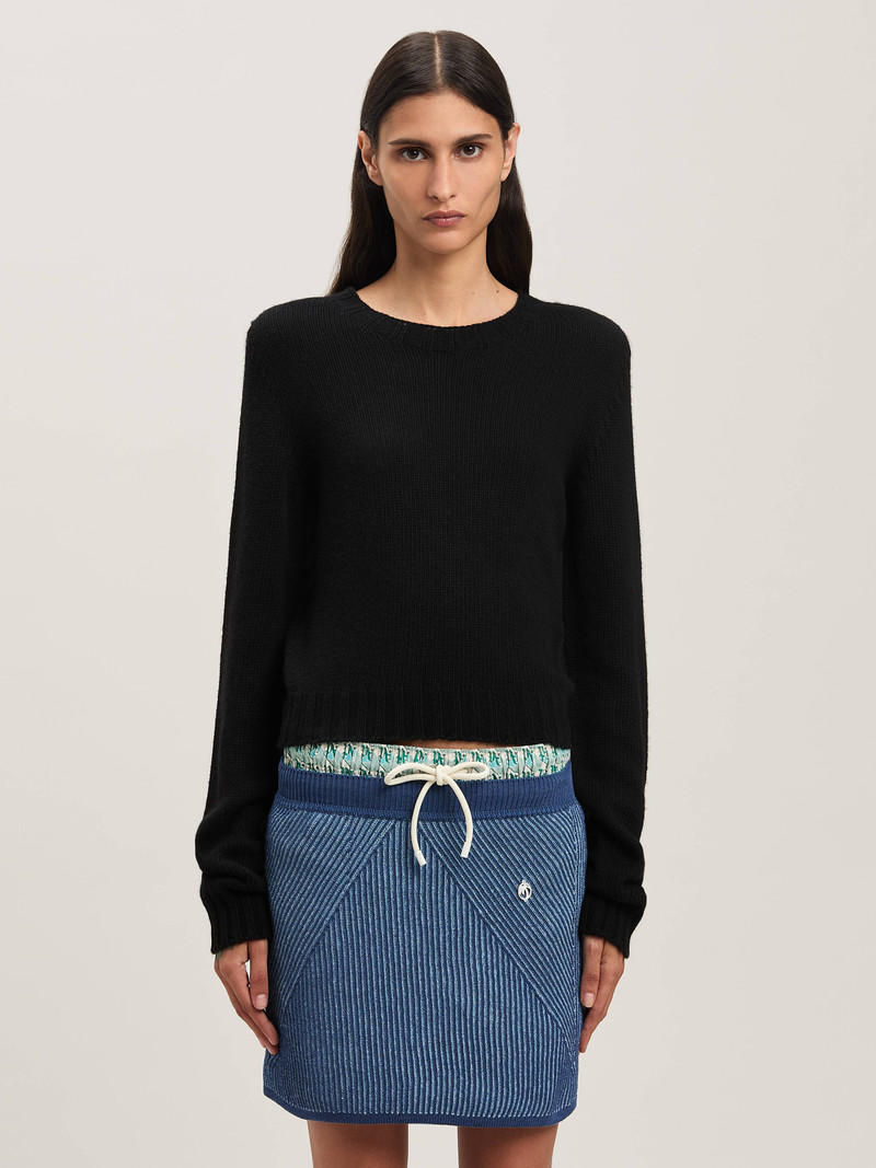 Embroidered Curved Logo knit sweater 3