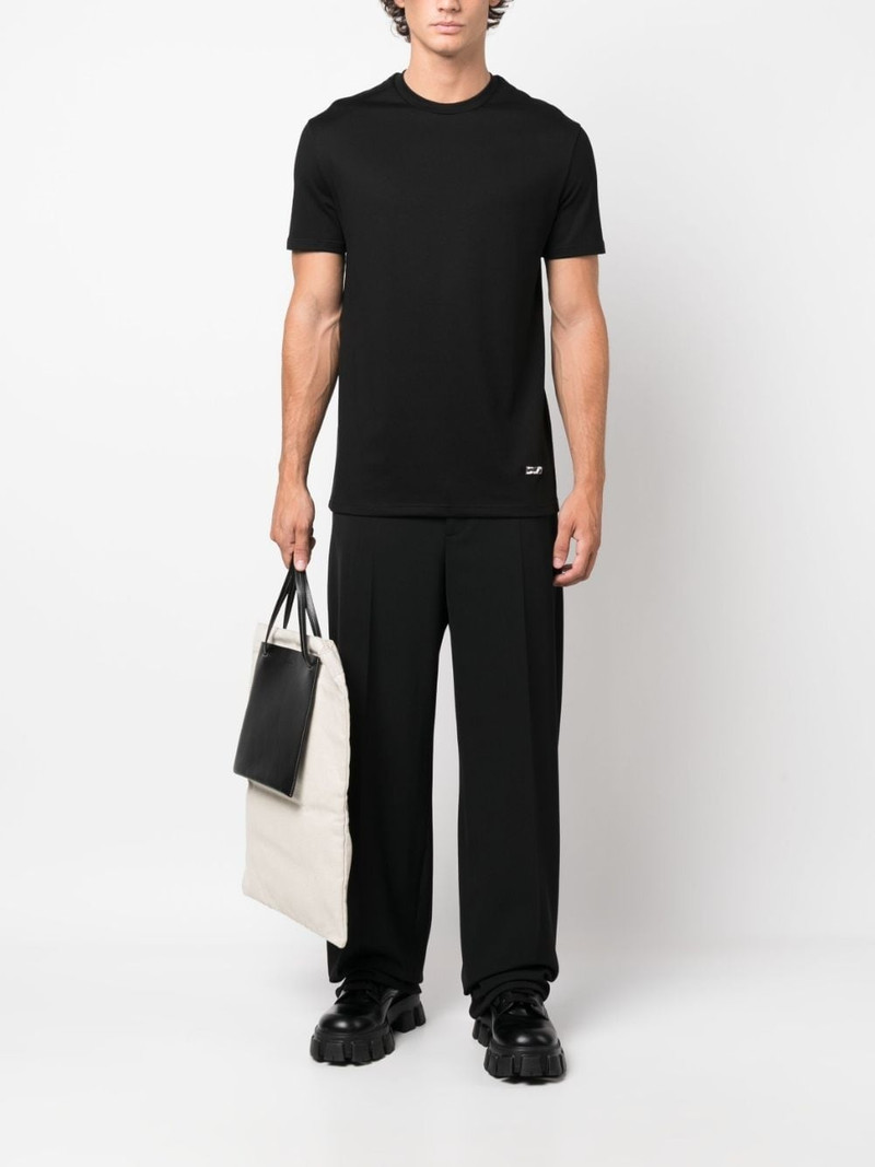 Jil Sander logo-plaque jersey-knit T-shirt outlook