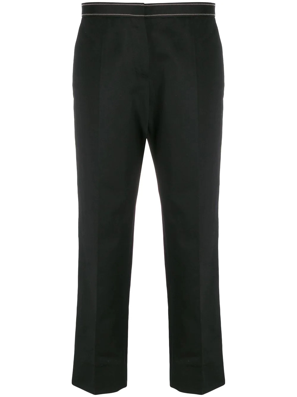 stitched cropped trousers - 1