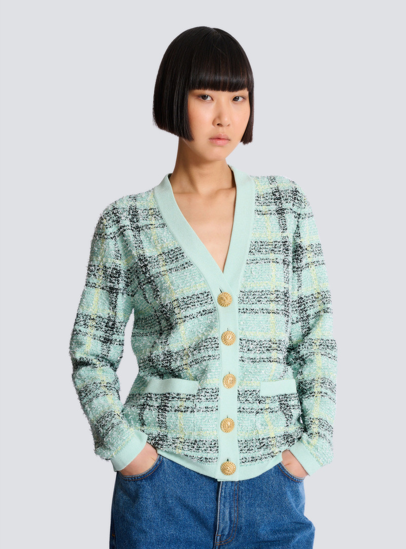 Loose glitter tweed cardigan 6