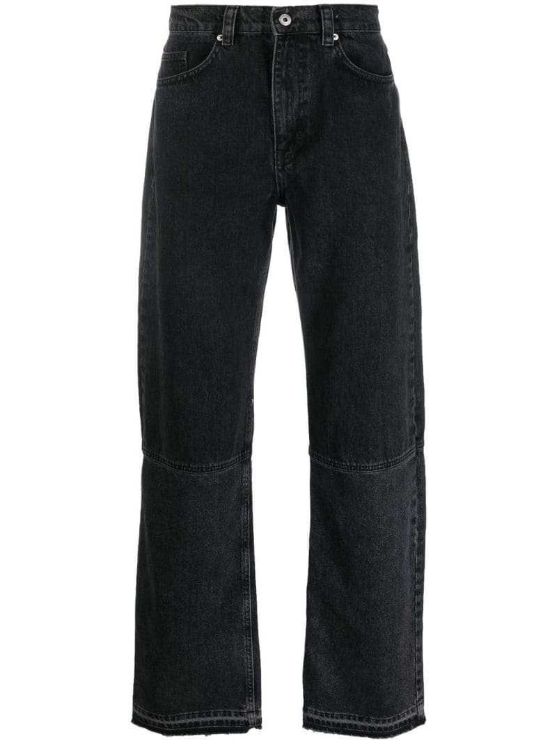 wide-leg organic-cotton jeans - 1