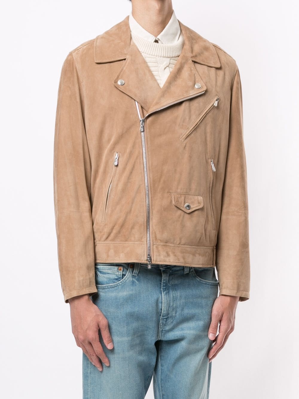 suede biker jacket - 3