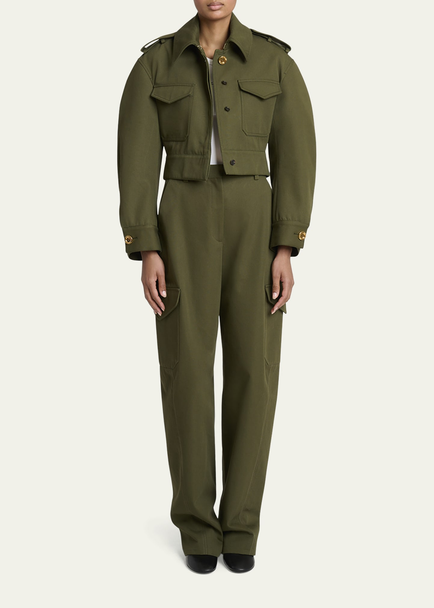 Cocoon Cropped Utility Jacket - 2