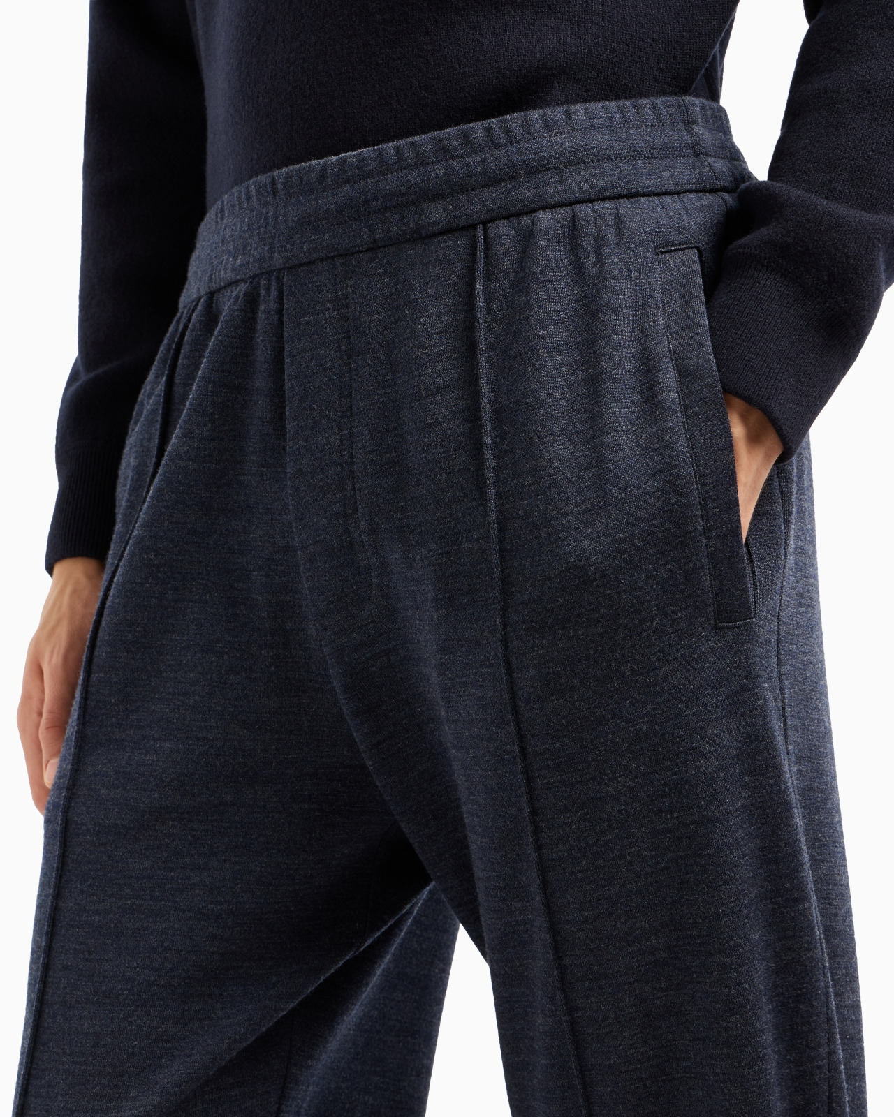 Travel Essentials virgin wool-blend jersey joggers - 5