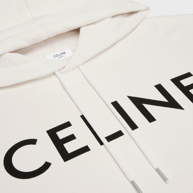 celine loose hoodie in cotton fleece 3