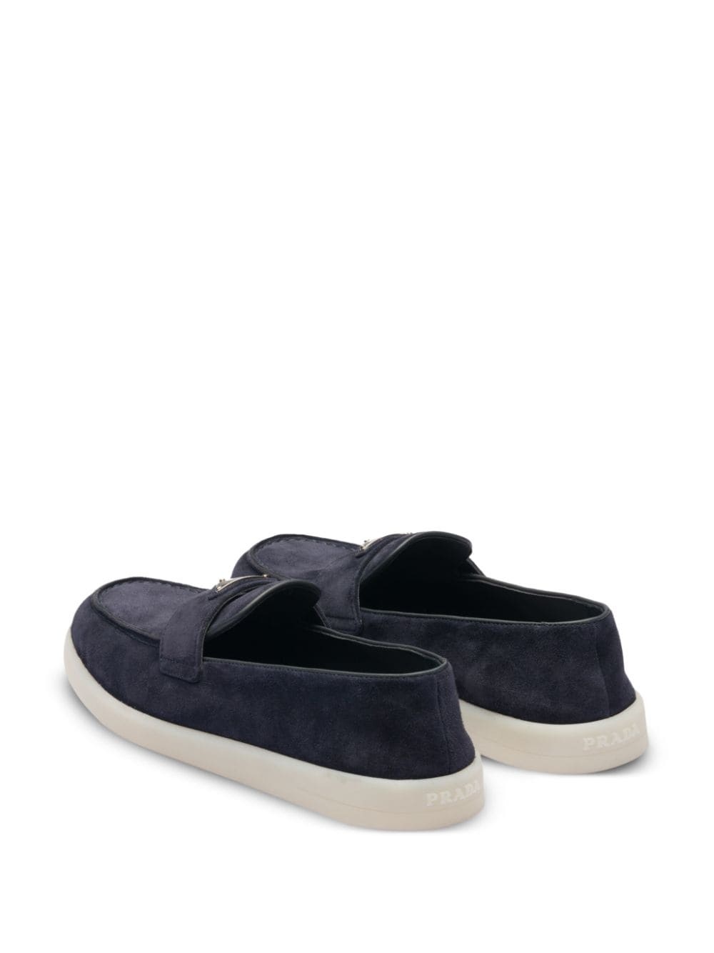 triangle-logo suede loafers - 3
