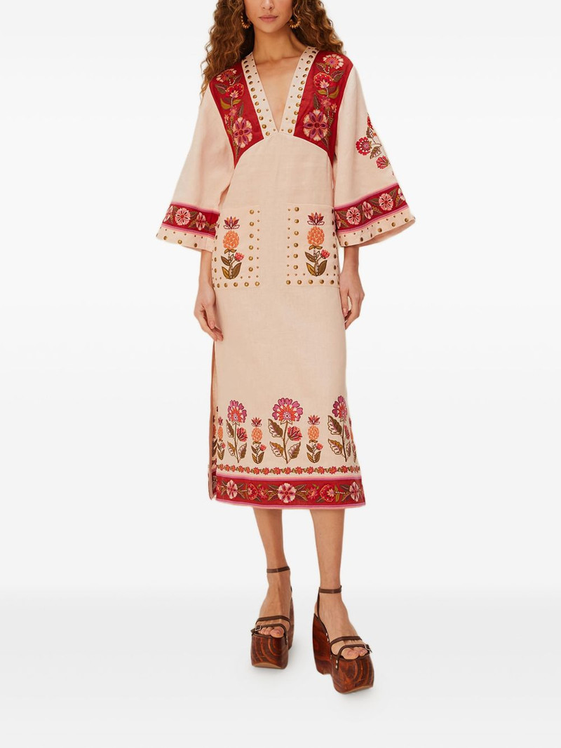 floral-embroidered studded maxi dress 1
