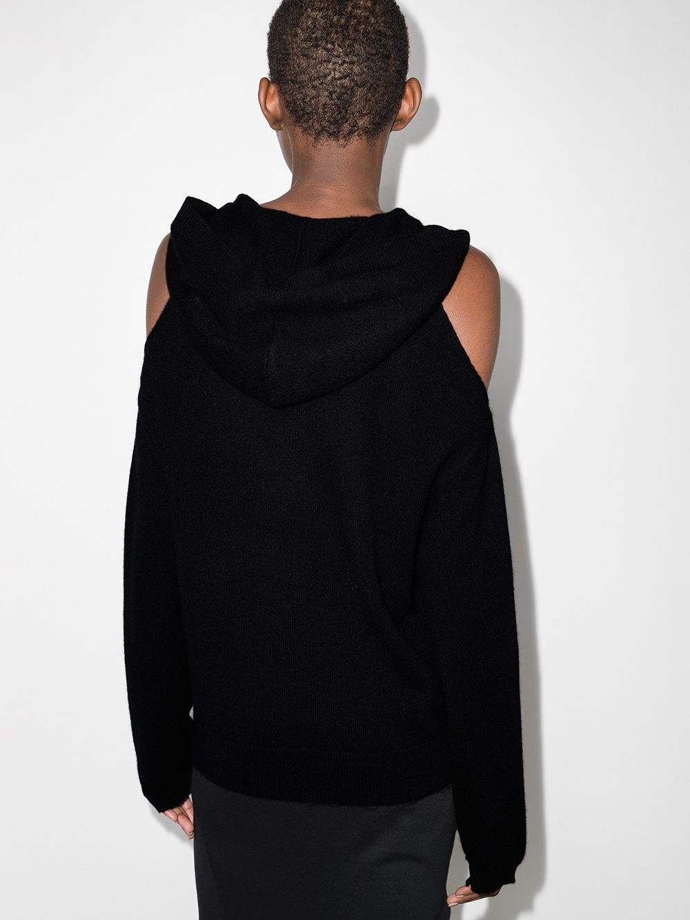 Juno cutout-shoulders hoodie - 3