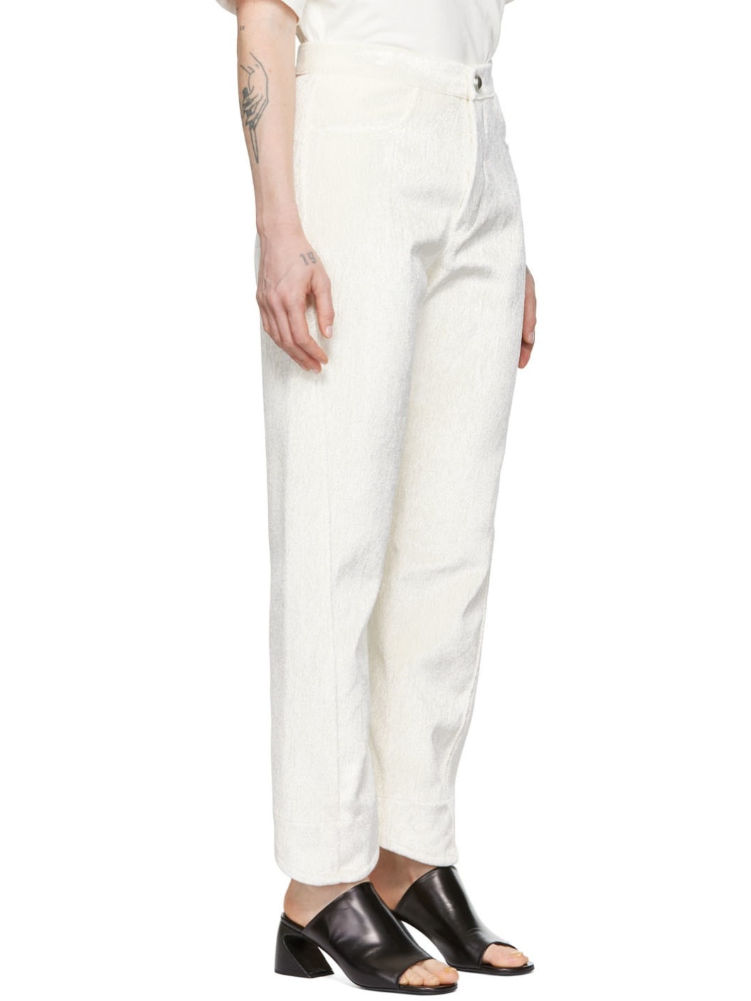 Off-White Viscose Trousers - 2