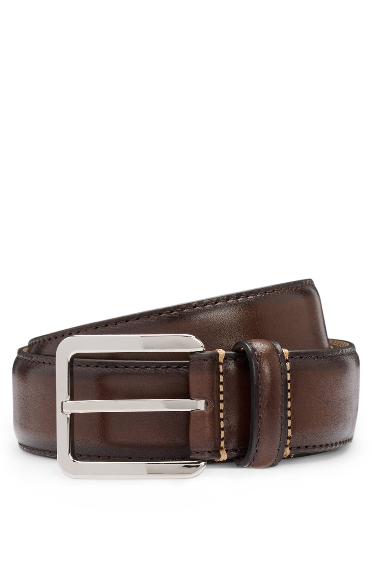 ITALIAN-LEATHER HOLDALL WITH CONTRAST STITCHING - 1