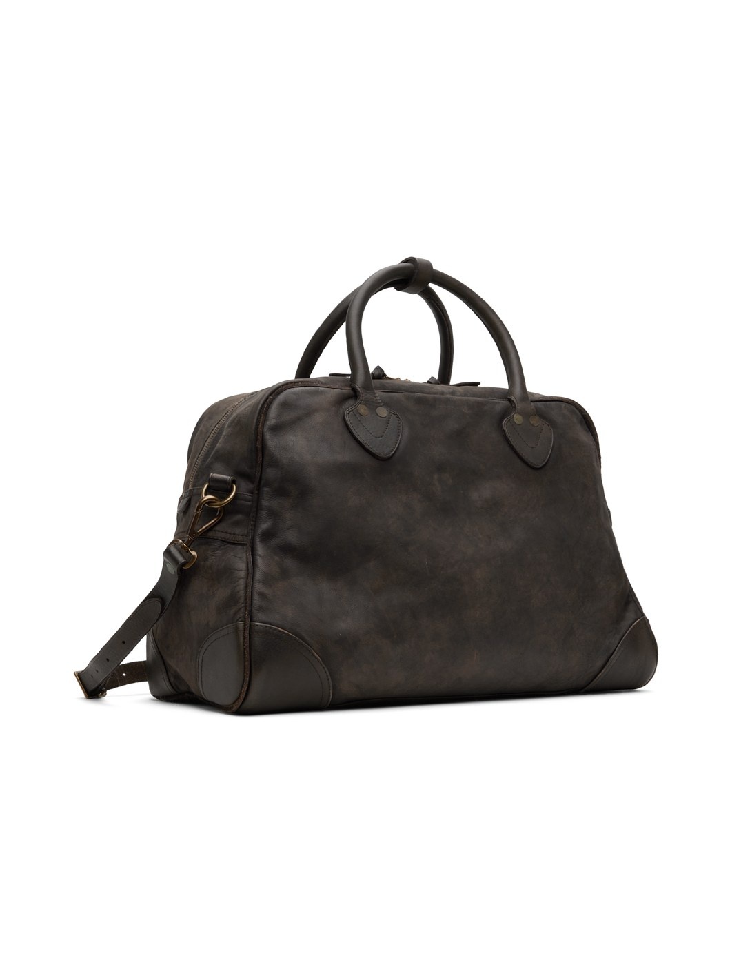 Brown Leather Duffle Bag - 3