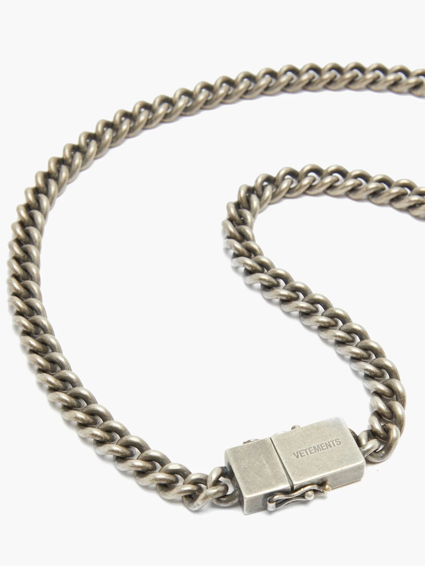 USB-clasp sterling-silver chain necklace - 5