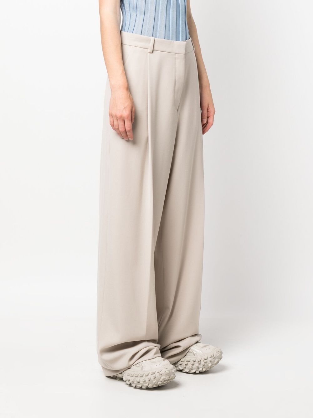 pleated cotton trousers - 3