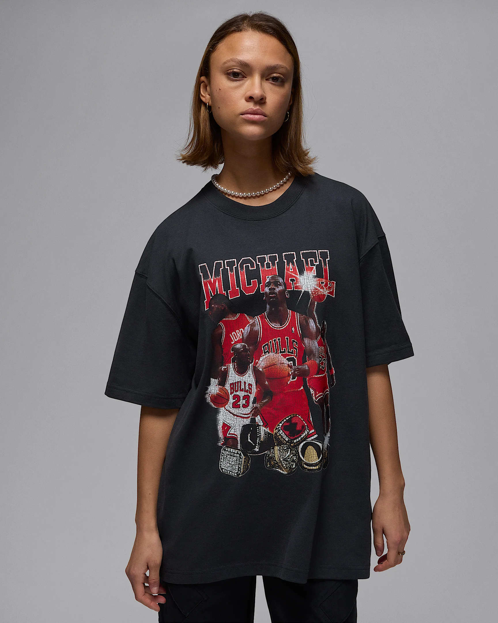 Jordan Women's Oversized Short-Sleeve Graphic T-Shirt - 1