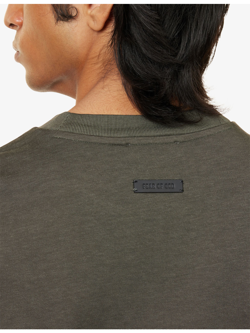 Crewneck Relaxed-Fit Cotton Blend T-Shirt - 5