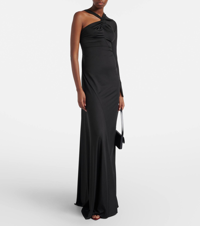Victoria Beckham Ruched one-shoulder maxi dress outlook