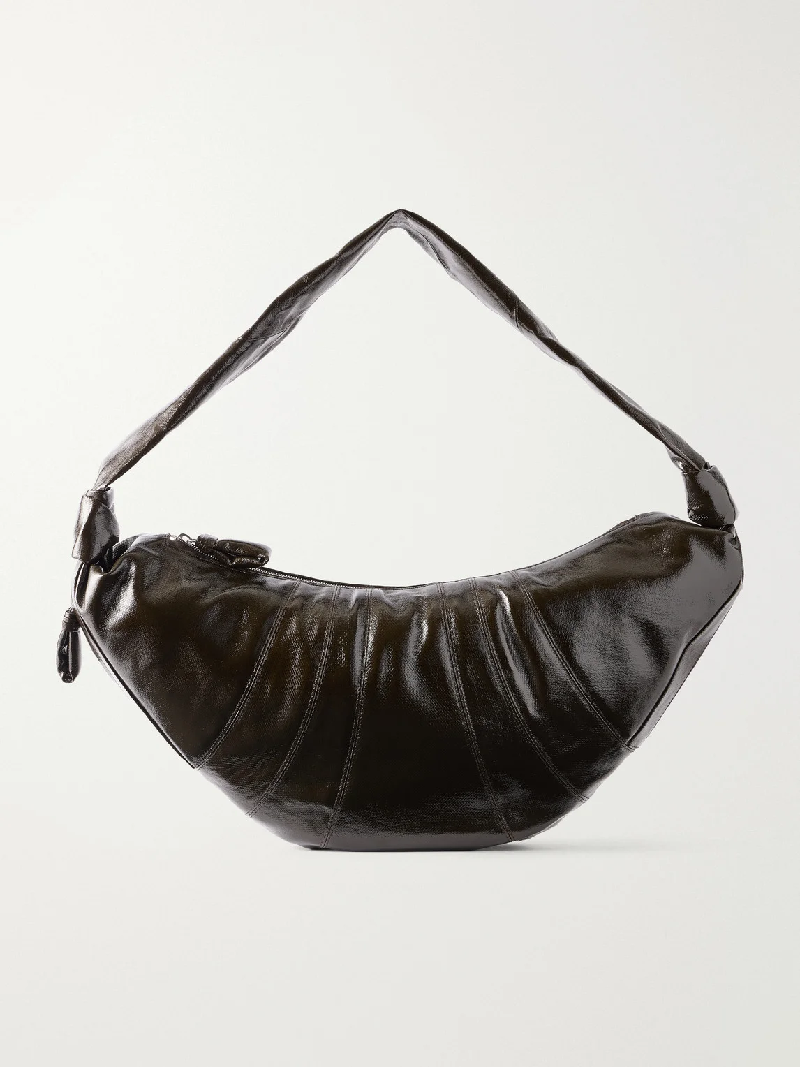 Croissant Large Coated-Cotton Messenger Bag - 1