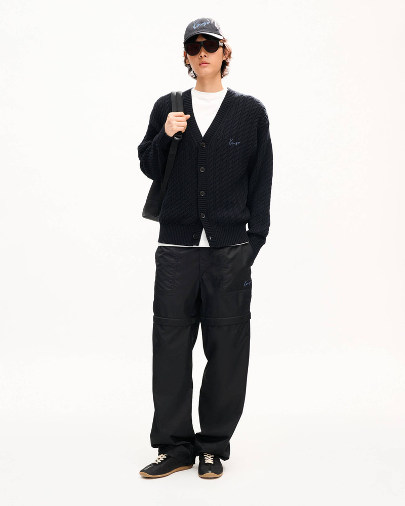 KENZO 'KENZO Signature Cable' embroidered knit cardigan outlook