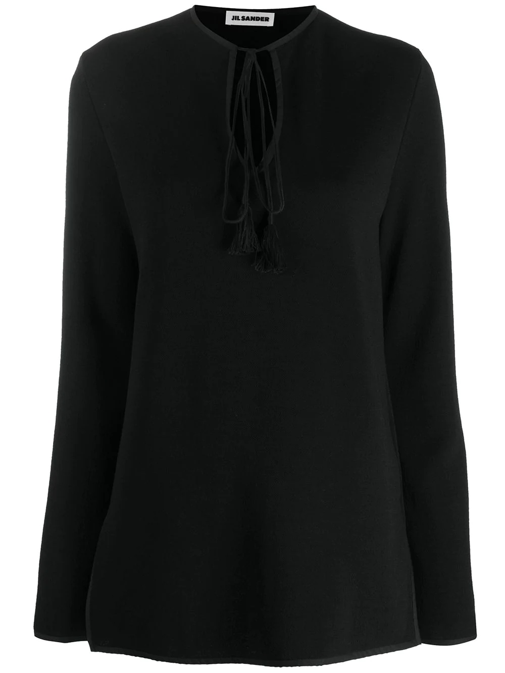 tied round neck jumper - 1