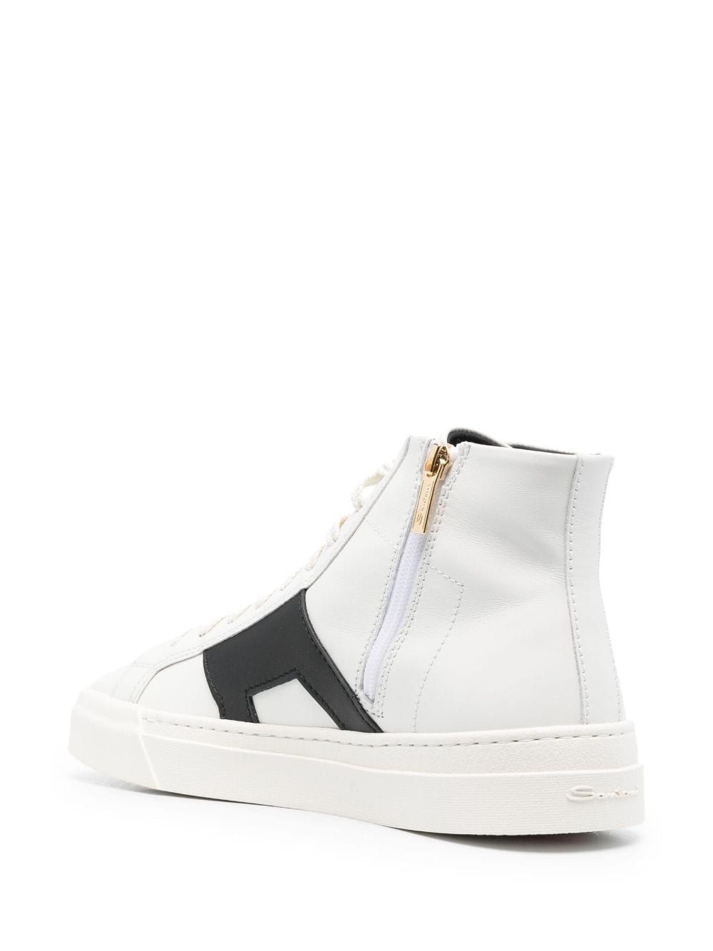 logo-lettering high-top sneakers - 3