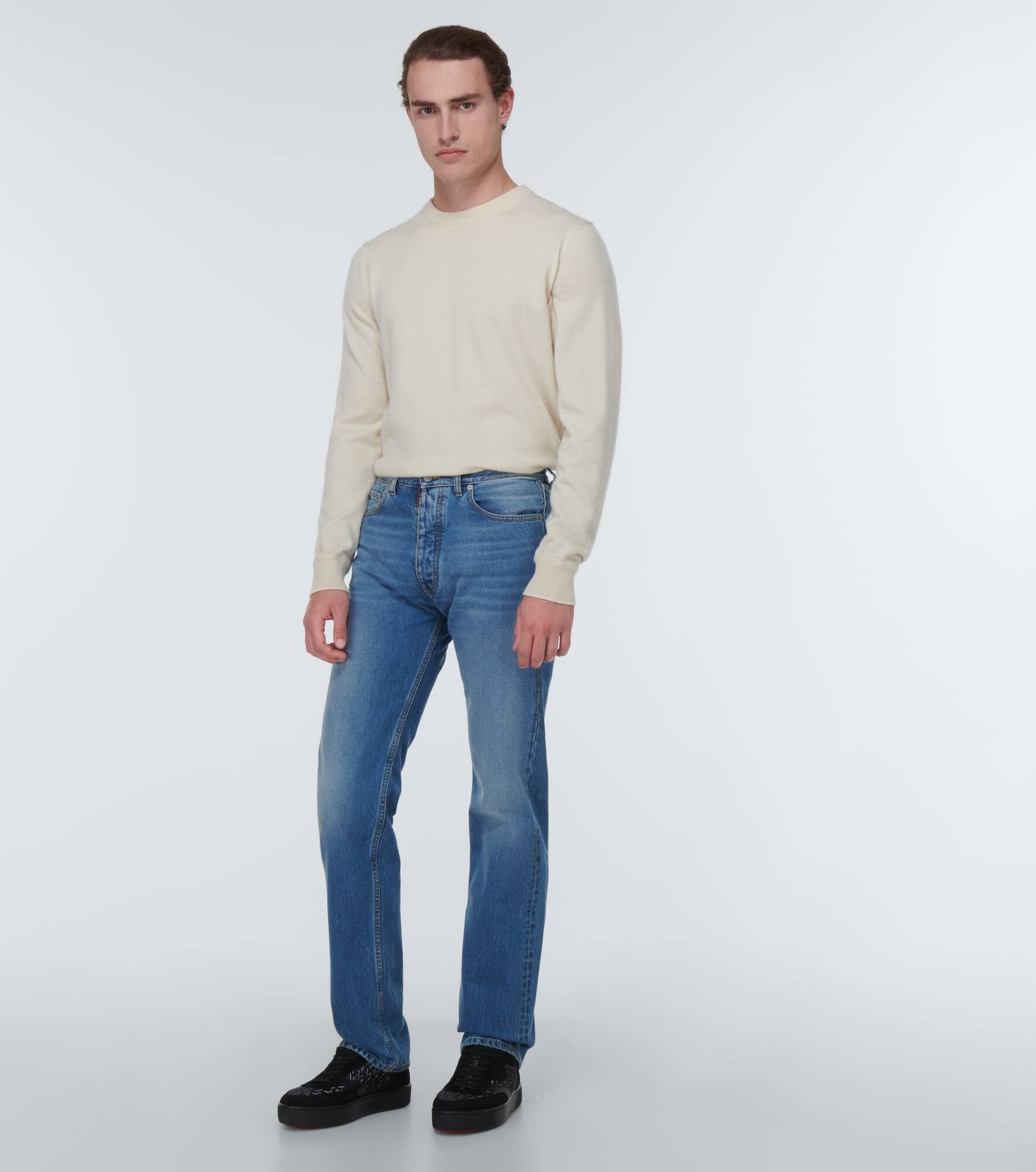 Happyrui suede-trimmed sneakers - 2
