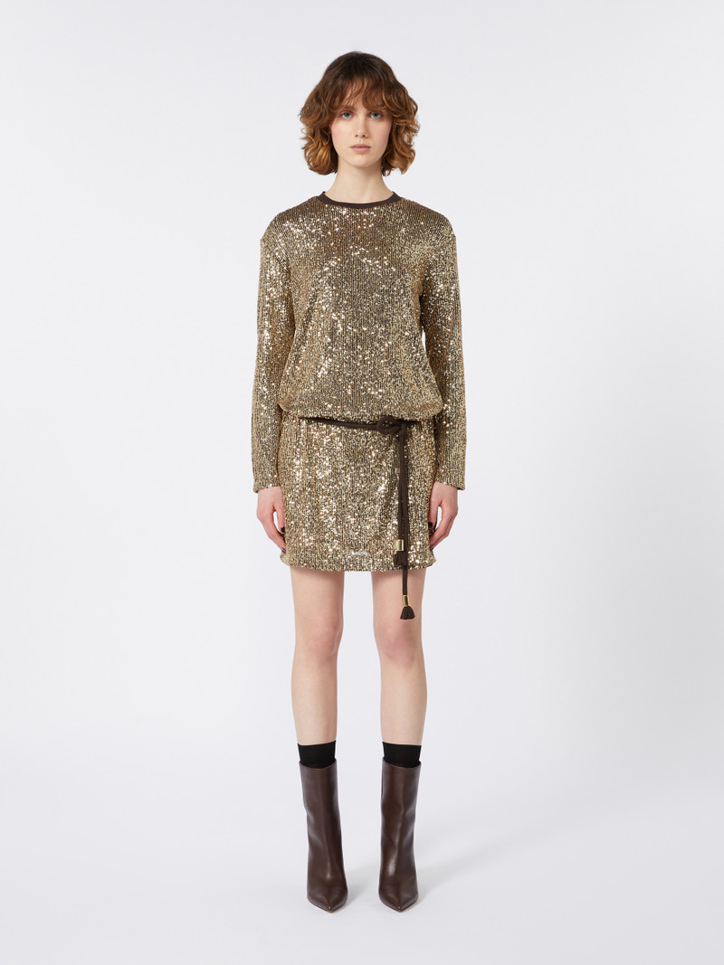 CACHI1234 Short tulle dress with sequins 3