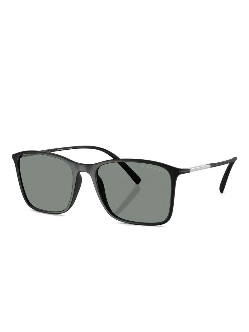 GIORGIO ARMANI matte rectangle sunglasses outlook