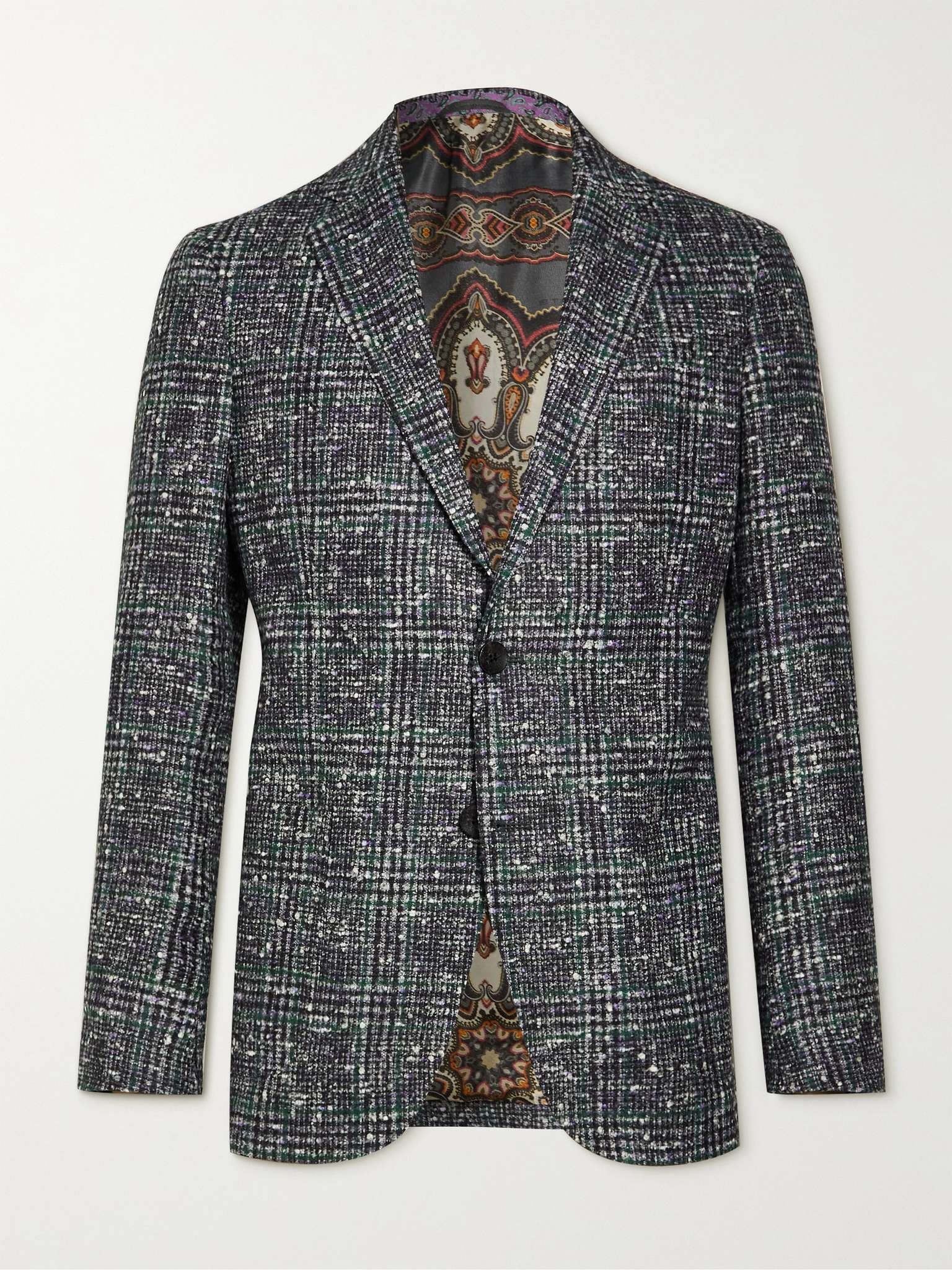 Prince of Wales Checked Wool-Blend Blazer - 1