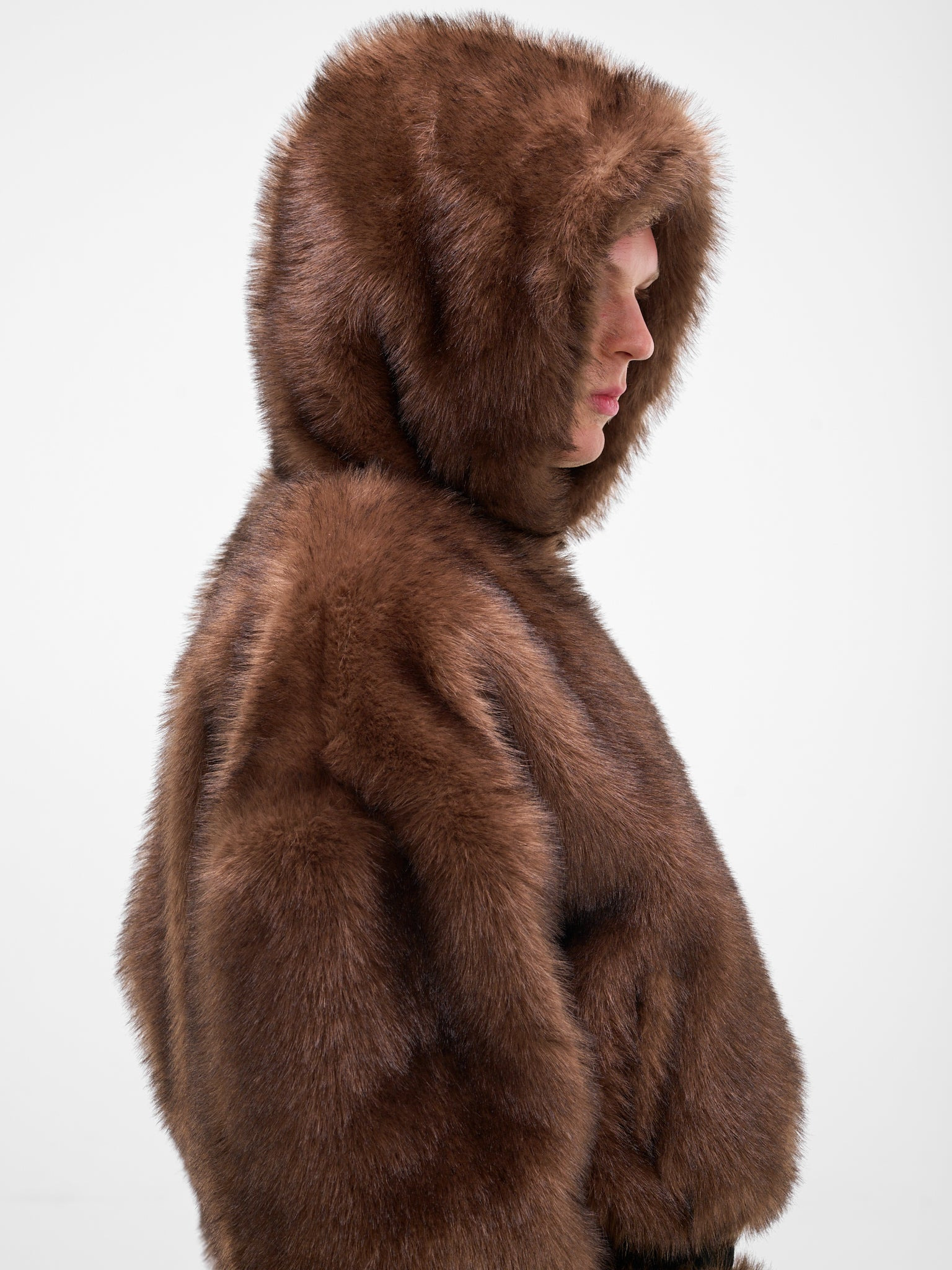 Brown Fur Yeti Outlaw Hoodie - 4