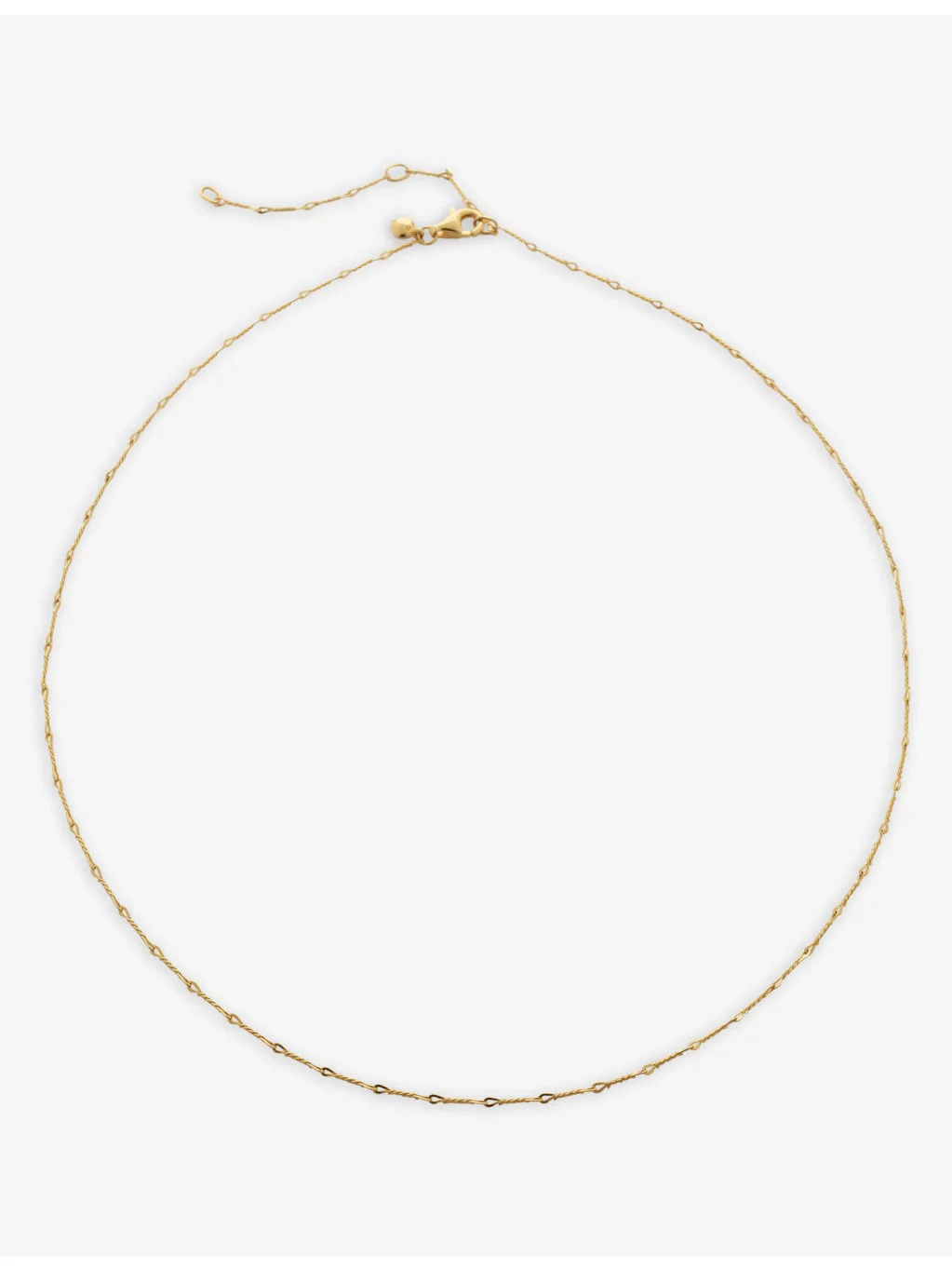 Fine Twist 18ct yellow gold-plated sterling silver vermeil choker necklace - 1