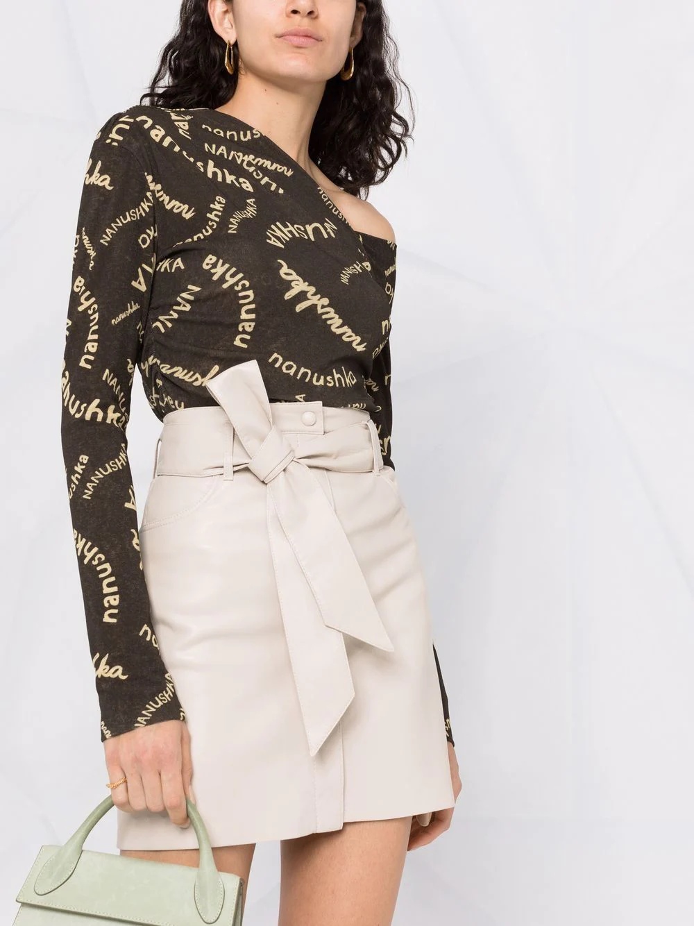 A-line belted mini skirt - 5