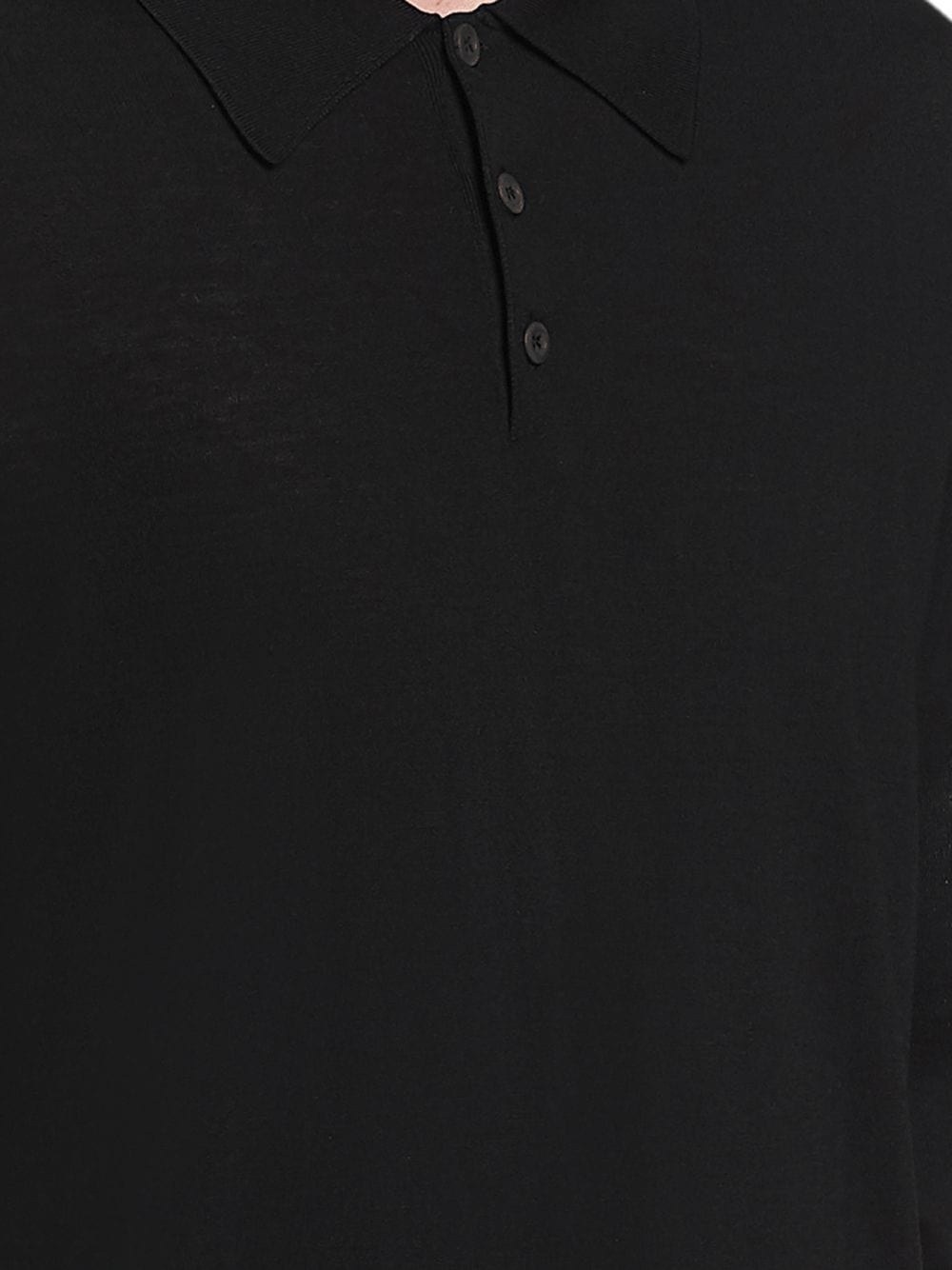 Worsted wool polo shirt - 5