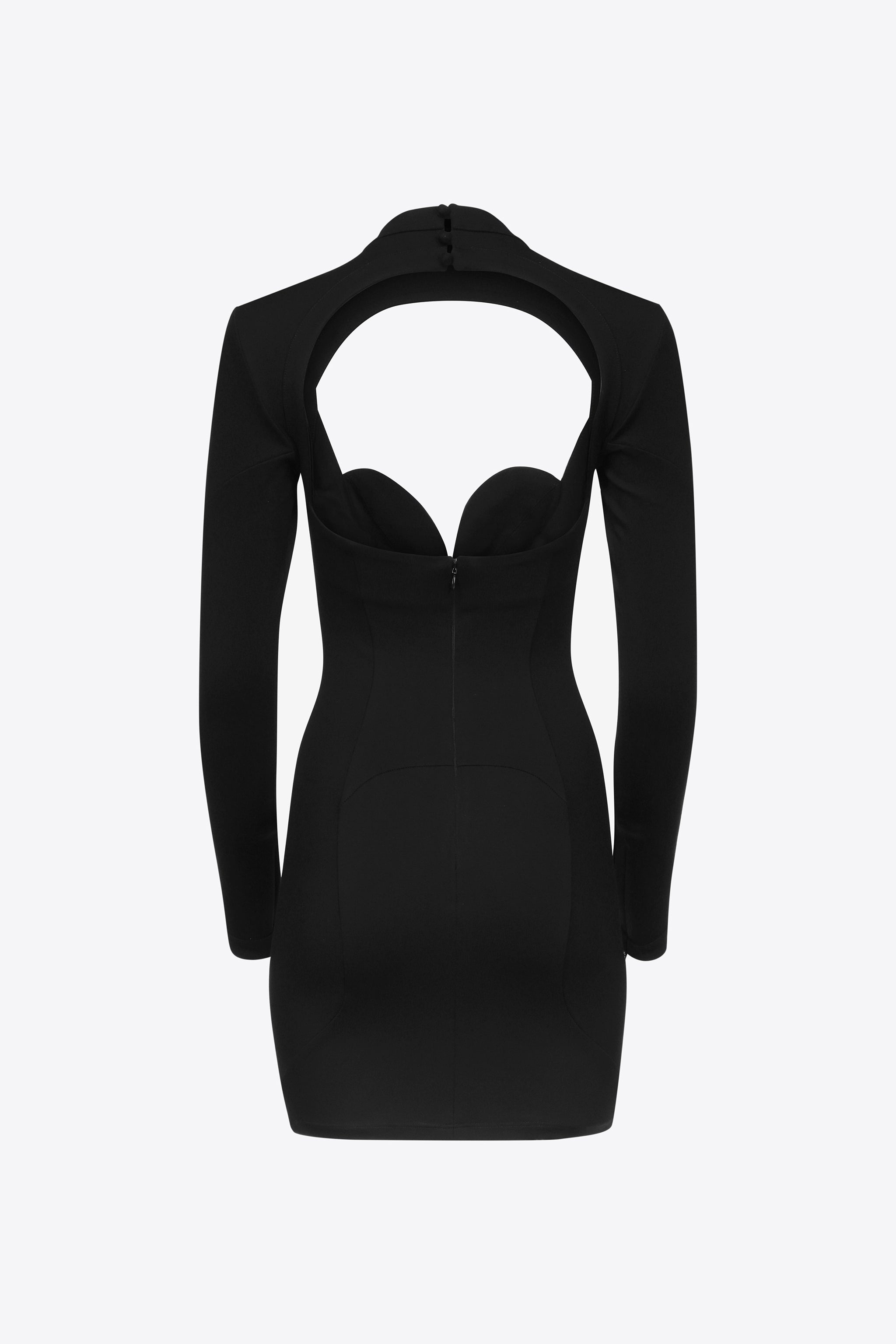 BUSTIER CUP LONG SLEEVE DRESS - 2
