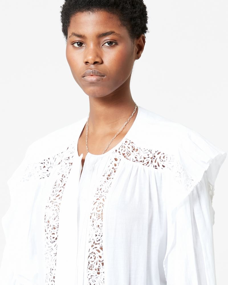 GEORGINA LACE AND COTTON BLOUSE - 3