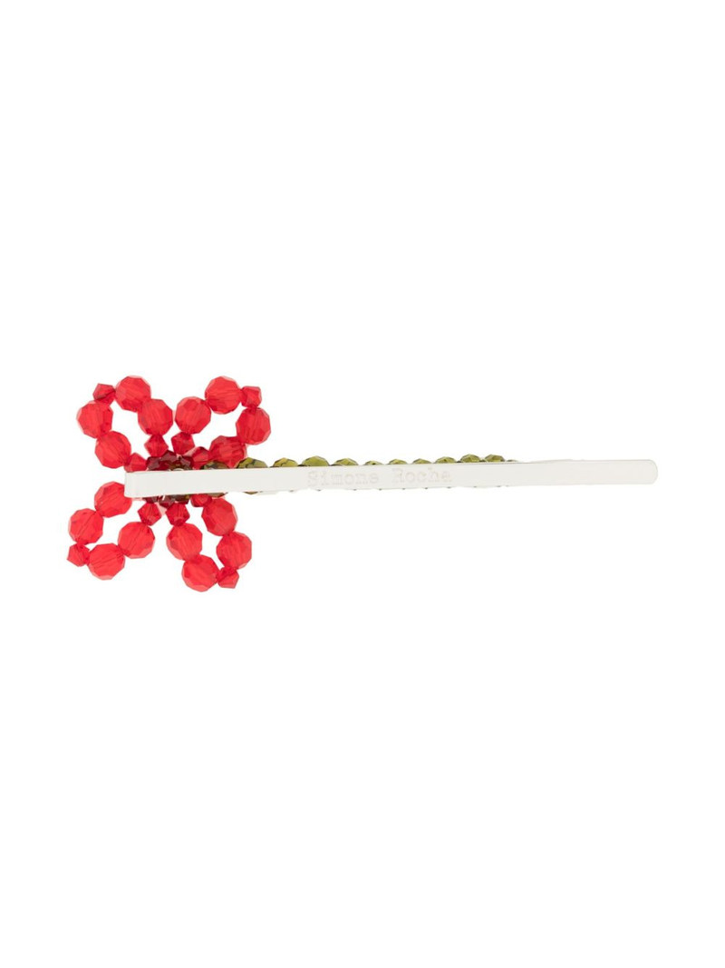 Simone Rocha crystal beaded daisy hair clip outlook