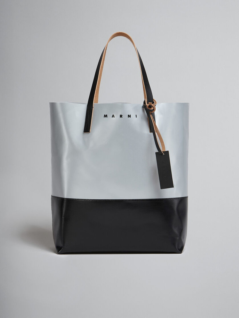 GREY AND BLACK TRIBECA SHOPPING BAG 1