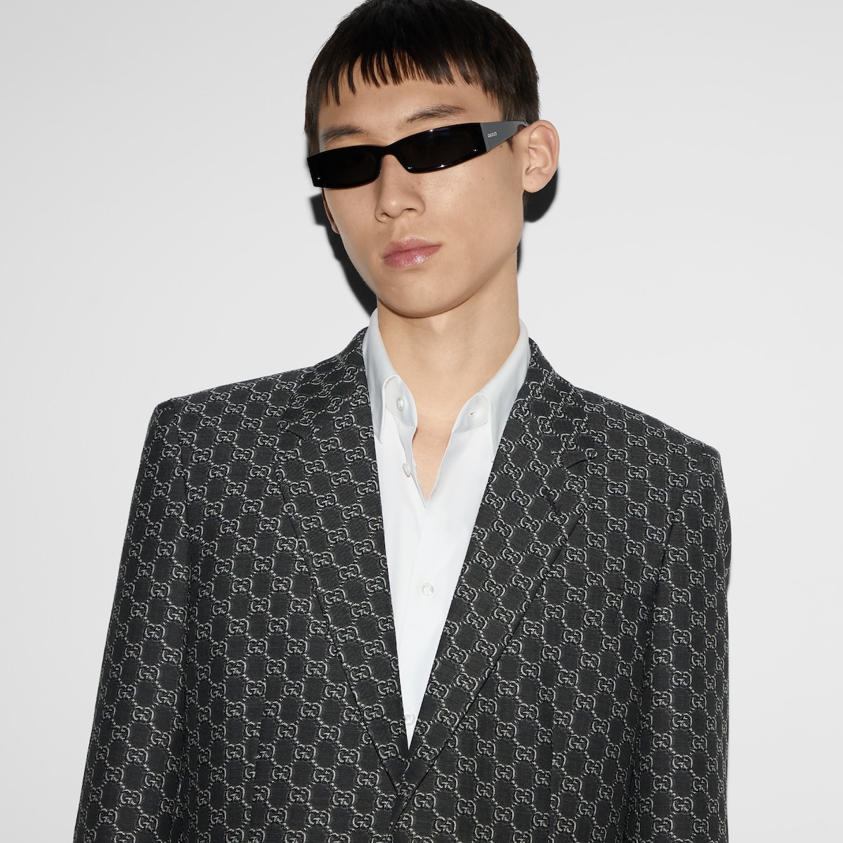 GG wool jacket with optical effect - 5