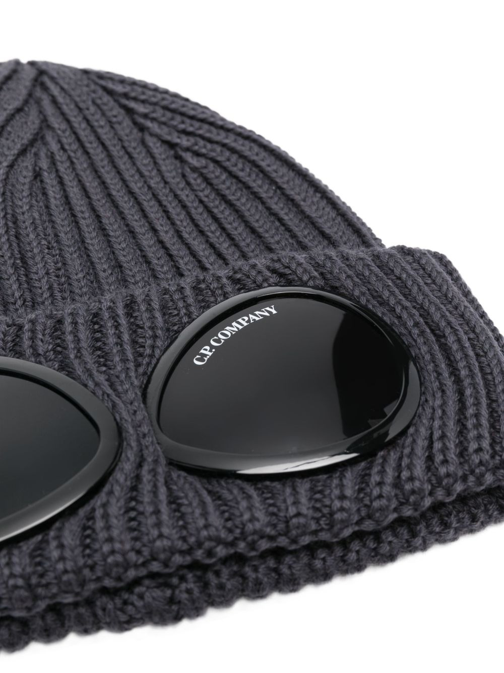 goggle-detail wool beanie - 2