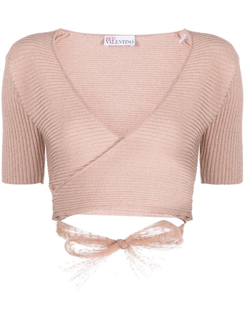 point d'esprit tulle knitted top - 1