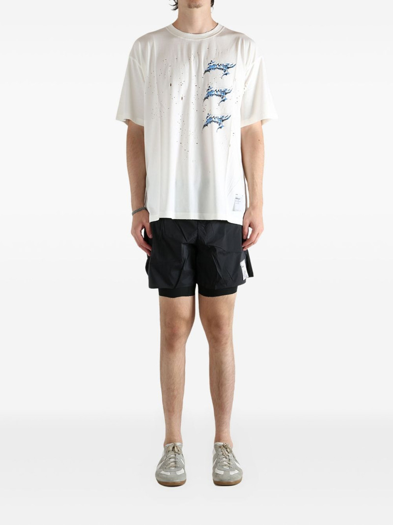 SATISFY MothTech distressed print T-shirt outlook