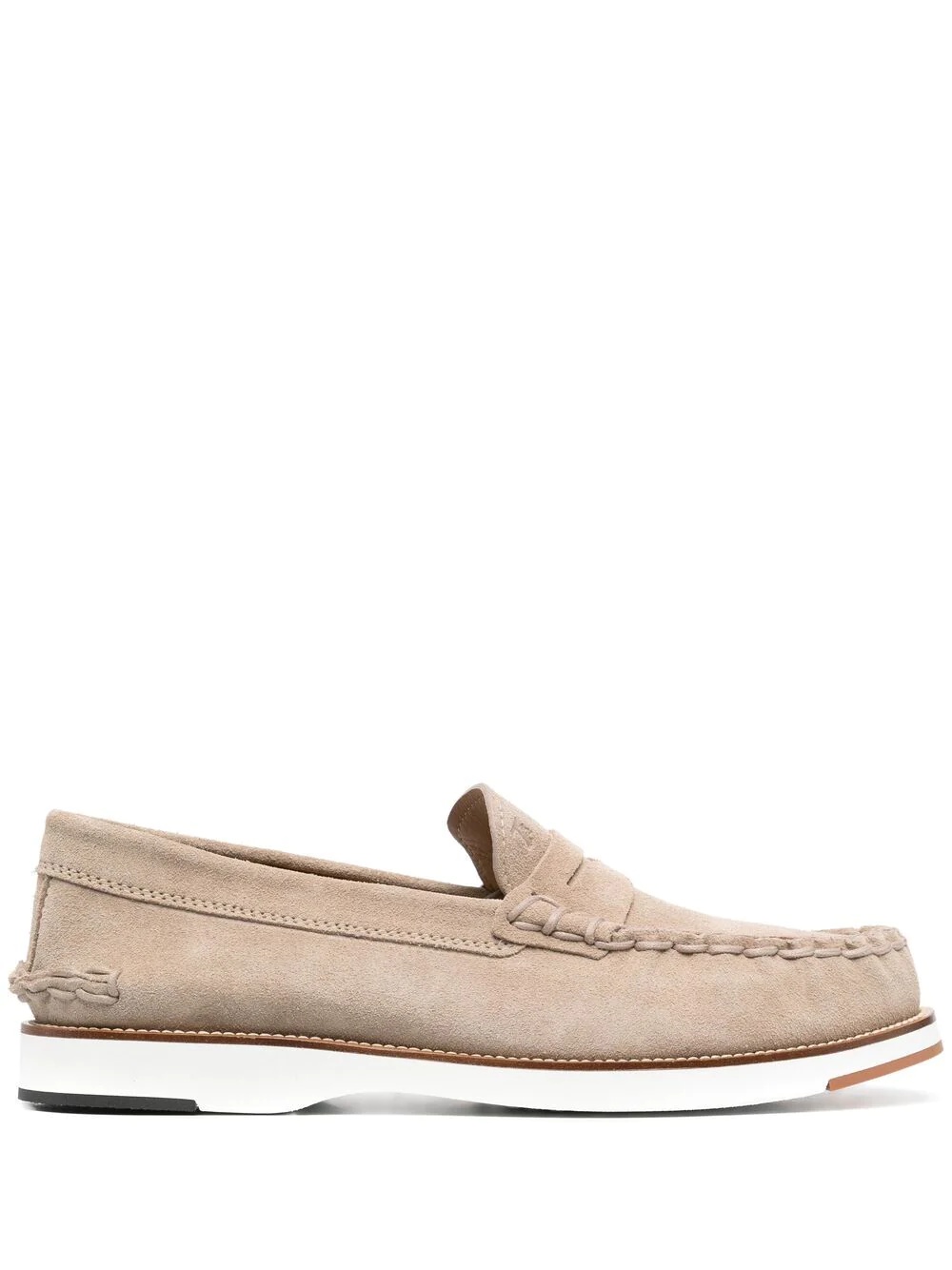 penny-bar suede loafers - 1