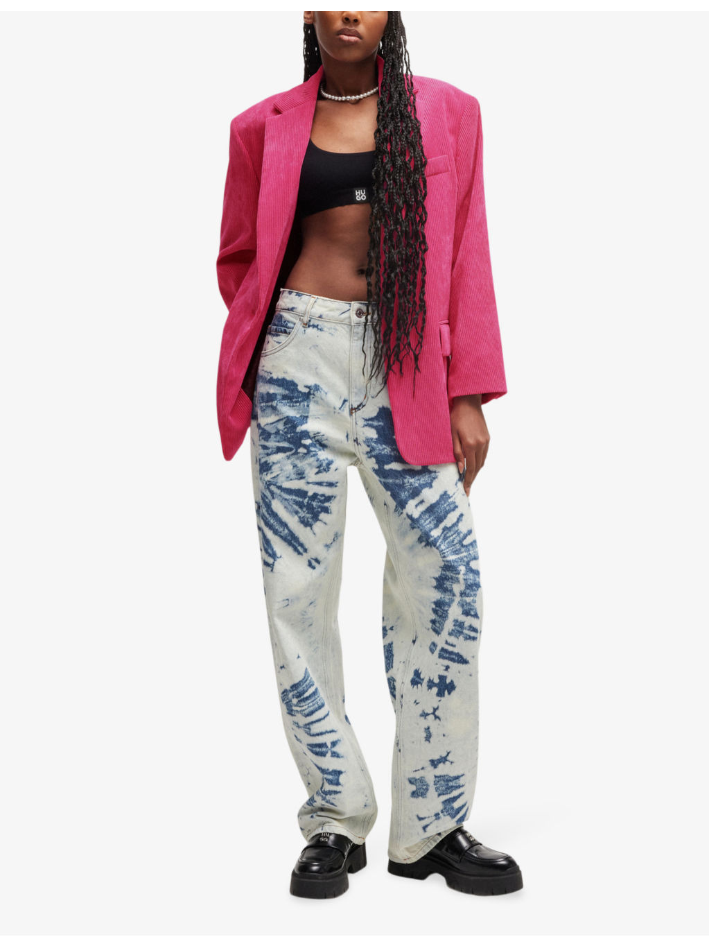 Regular-fit single-breasted stretch-corduroy jacket - 2
