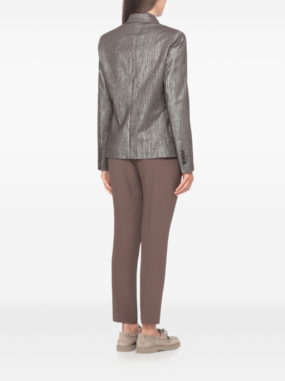peak-lapel double-breasted blazer - 4